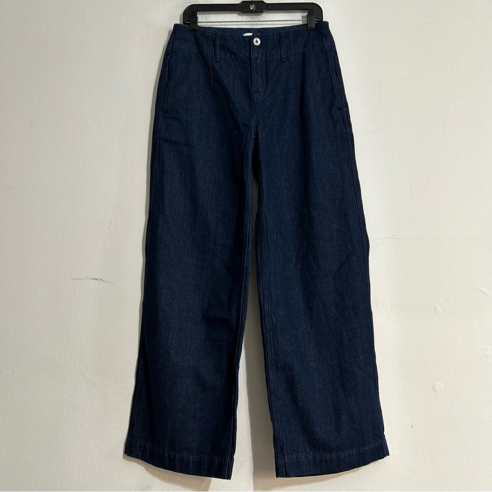 Everlane The Mid Rise Trouser Wide Leg Jeans Dark Wash Size 28 Regular